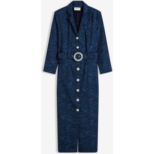 Twill jurk met riem (2-dlg. set)