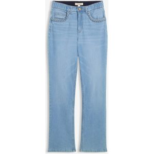Straight jeans high waist met zakdetails