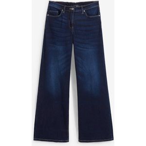 Wide leg jeans mid waist, comfort tailleband