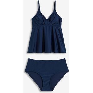 Tankini (2-dlg. set) van glanzend materiaal