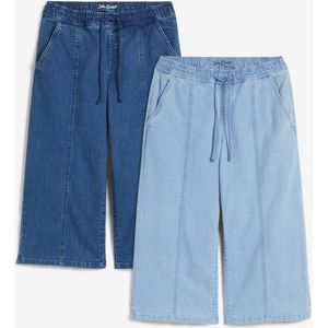 Stretch capri jeans (set van 2), straight