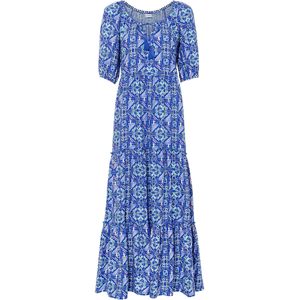 Gedessineerde maxi jurk van viscose