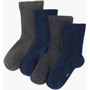 Huissokken - Set van 4 Paar - Niet-knellend Boordje - Zacht Gebreid
