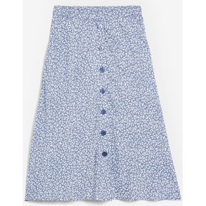 Viscose midi rok met zakken