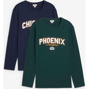Longsleeve van biologisch katoen (set van 2)