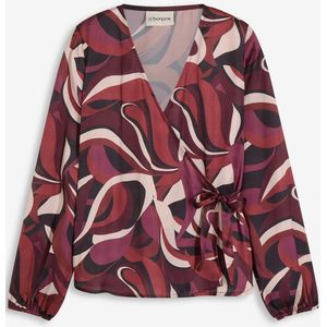 Wikkelblouse van soepelvallend satijn