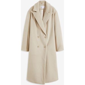 Lange blazerjas in wollen look