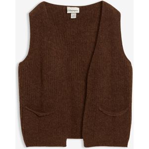 Grof gebreid vest met alpacawol