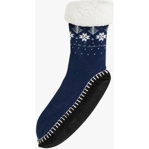 Huissokken met stroeve zool en teddy voering