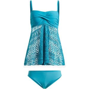 Lange tankini met kant (2-dlg. set)