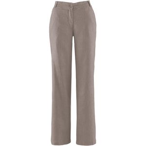 Geweven broek van linnen-katoenmix