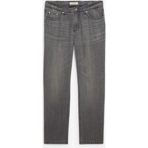 Regular fit jeans van puur katoen met een comfortband, straight