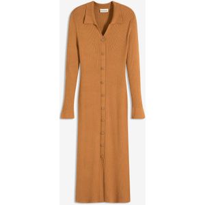 Gebreide jurk in een zachte viscosemix