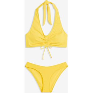Bikini met halternek (2-dlg. set) met plooitjes