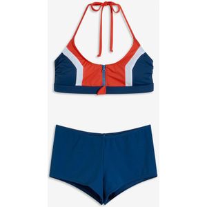 Halter bikini met ritssluiting (2-dlg. set)