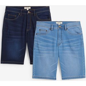 Sweat jeans bermuda, slim fit (set van 2)