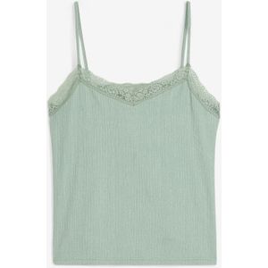 Top met spaghettibandjes van licht crêpe