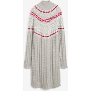 Tricot jurk - Gebreid - Noors Patroon - Kabelpatroon