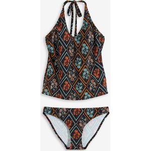 Halter tankini met V-hals (2-dlg. set)