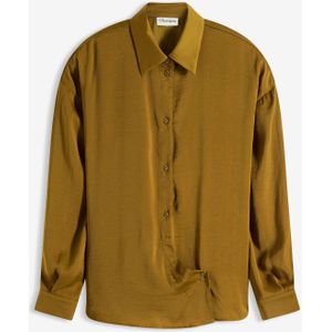 Overhemdblouse van soepel satijn