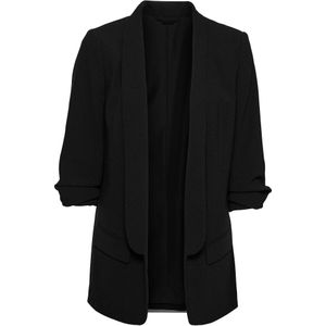 Lange blazer met gedrapeerde mouwen