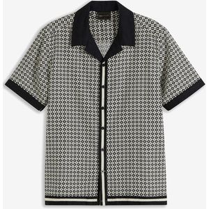 Linnen overhemd met korte mouwen