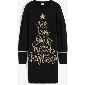 Tricot jurk - Gebreid - Kerstmotief