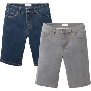 Stretch jeans bermuda met comfort fit, regular (set van 2)