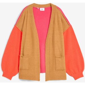 Oversized vest met colourblocking