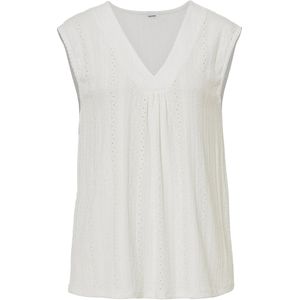 Top met broderie anglaise