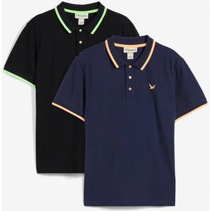 Piqué poloshirt van biologisch katoen (set van 2)