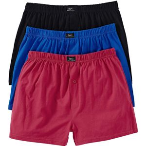 Wijde jersey boxershorts met katoen (set van 3)