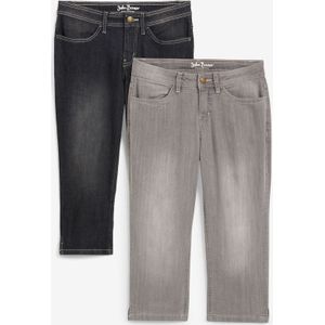 Stretch capri jeans (set van 2)