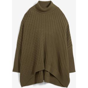 Oversized poncho trui