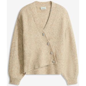 Gebreide vest met decoratieve knopen