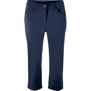 Mid waist jeans met comfortband, straight