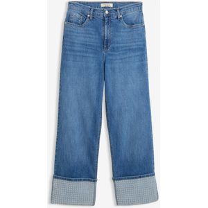 Straight jeans high waist met turn up