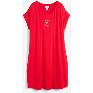 Jersey jurk met borduursel van een vicose-elastanmix