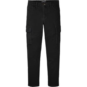 Slim fit stretch cargo broek, straight