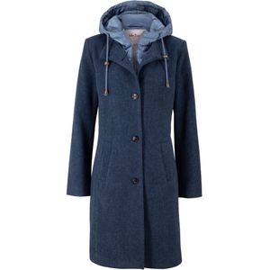 Korte coat met wol, layerlook