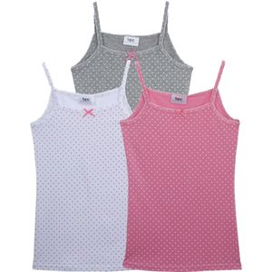 Meisjes hemd met zacht katoen en satijn strikje (set van 3)