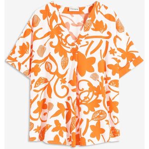 Gedessineerde tuniekblouse van soepele viscose