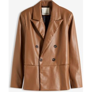 Oversized blazer van imitatieleer