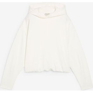 Hoodie van licht glanzende viscosemix