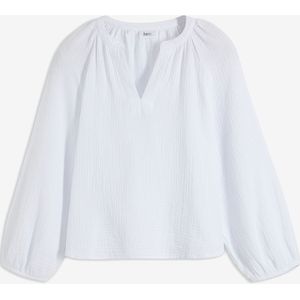 Mousseline blouse van katoen