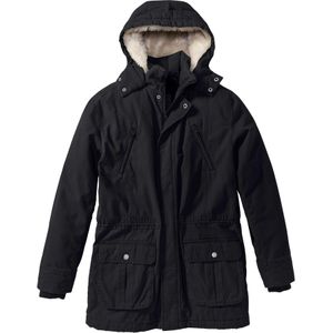 Winterparka met capuchon met teddy voering