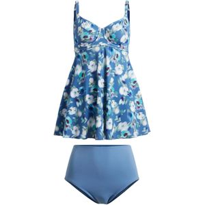 Lange tankini met beugels en gerecycled polyamide (2-dlg. set)