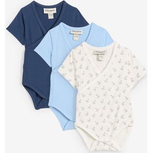 Baby rompertje met korte mouw van biologisch katoen (set van 3)