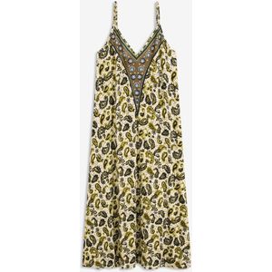 Jurk met spaghettibandjes in een zachte viscosemix