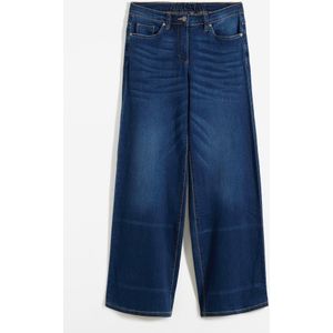 Wide leg jeans mid waist, comfort tailleband